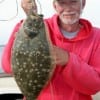 IMG_5504- Conservationist Gail DeBlance of Rollover caught and released this 22inch flounder he took on Gulp-