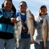 IMG_5614- Fishin buds Roberto, Hyman, and Laureano of baytown loaded up with reds and drum using live shrimp-