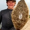 13yr old Noah Dain of Splendora took this big flounder on Bewrkley Gulp-