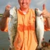 Robert Arthur of Austin landed these specks on a Scurtu Rig.