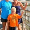 Noah Norman of Hampshire, TX with Mom,Summer and Grandmom, Sherrie landed his first speck at Rollover.