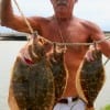 Henri Fontenot of Dallas caught 15 flounder but only 3 keepers as shown caught on Berkley Gulp.