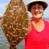 Pat Bunyard of Tarkington Prairrie, TX caught this nice flounder on finger mullet.