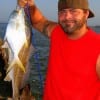 Joseph Elmore of Dayton, TX strung up a red, gulf trout and pompano while fishing live shrimp.