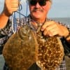 Jim Choate of Gilchrist, TX landed these two nice flounder on finger mullet.