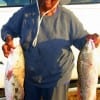 Rosey Merritt of Houston caught these two nice reds on shrimp.