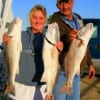 Th Hudson's of Crosby, TX landed these 26, 28 and 29 inch reds on cut-bait.