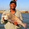 Byron Page of Houston fished live shrimp for this nice drum.