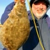 John Nelson of Conroe nabbed this chunky flatfish on Berkley Gulp.