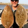 Danny Villareal of Austin nabbed these two nice flounder on Berkley Gulp.