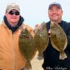 Jeff Williams and Charlie Johnson of Lumberton, TX tripled on these flounder fishing Berkley Gulps.