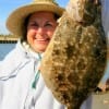 Sherry Burks of Fairfax, TX caught this nice flounder on a mud minnow.