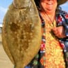 Johnnie Rushing of Winnie TX tackled this 21inch flounder while fishing a mud minnow.