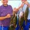 Brother and Sister, Shirly Arnold and James Vaughn of Katy TX caught a double limit fishing finger mullet.