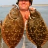 John Paul Broussard of Beaumont nabbed these two flounder on berkley gulp.