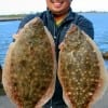 Peter Heng of Spring, TX caught these 20 and18 inch flounder on finger mullet.