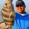 HEB angler Yony Quintero of Houston nailed this nice sheepshead on live shrimp.