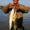 Lun Koo of Humble, TX  fished live shrimp for these 25 and 27 inch specks.