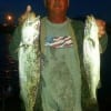 Felix Barker of Kountze, TX nightfished with plastics toget these two nice specks.