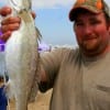 Chad Morrison of  Helphill, TX shows off this nice speck caught on a soft plastic.