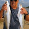 IMG_0356- James Fontenot of Alvin TX hefts these two nice specks caught on Berkley Gulp-