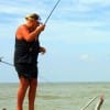 Dennis Boeker of High Island TX flips in a nice speck caught on a T-28