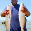 Aaron Pierre of Houston landed these 24 and 25 inch specks on live shrimp