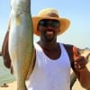 Aldine ISD Teacher Kris Kirkwood of Anahuac TX took this 27 inch, 7 lb Gator-Trout on a live finger mullet