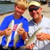 Father and son Clay and Jake Bostian of Nacogdoches TX fished live shrimp for these nice specks