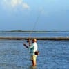 Fly Angler working Rollover Bay with a streamer for flounder