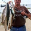 George Brian of Beaumont worked a T-28 while wading the surf to catch this impressive mess of trout