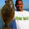 It wasn't Stink Bait that caught this nice flounder for Ed James of Beaumont but a live finger mullet