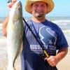 Keith Sawyer of Cleveland TX put this 24i nch, 4.5 lb speck in the box while surf fishing with cut mackerel