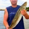 Mark Smith of Crosby TX landed this 28 inch, 7 lb speck on a live shrimp under a popping cork