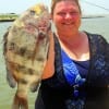 Stacey Mendoza of Beaumont took this HUGE sheepshead while fishing live shrimp